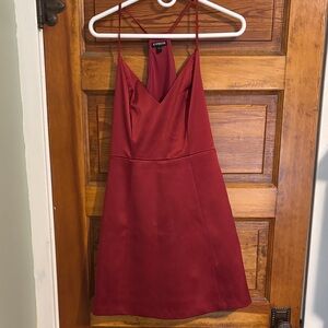 Express Deep Red Mini Dress